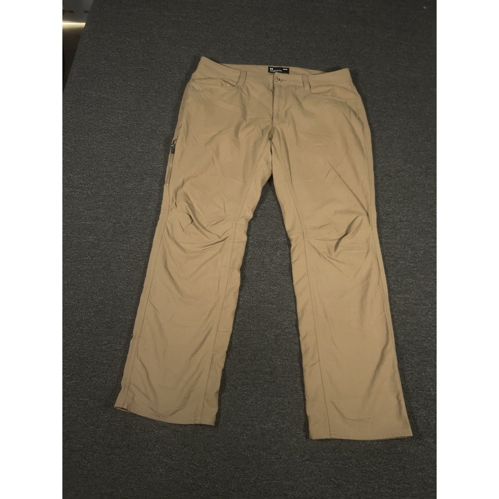 Under Armour Storm Tactical Adapt Pants Mens 38x32 Beige Ripstop Canvas